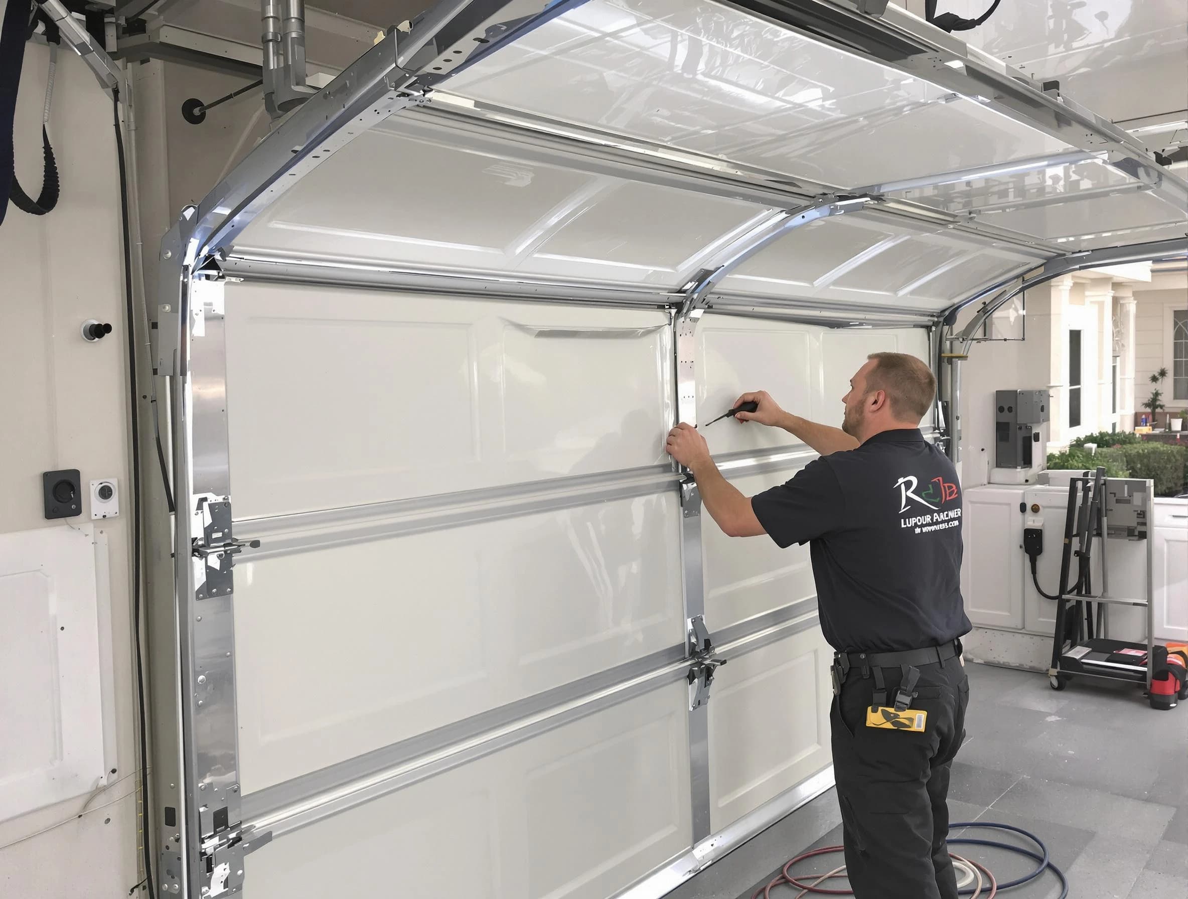 Sandy Garage Door Repair professional performing panel repair in Sandy